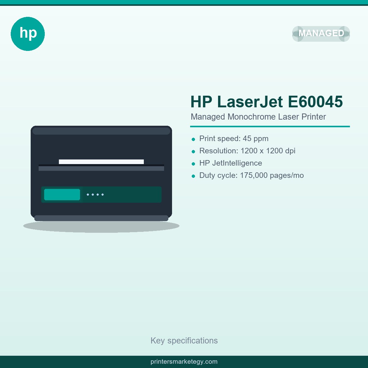 HP LaserJet E60045 الصورة 4