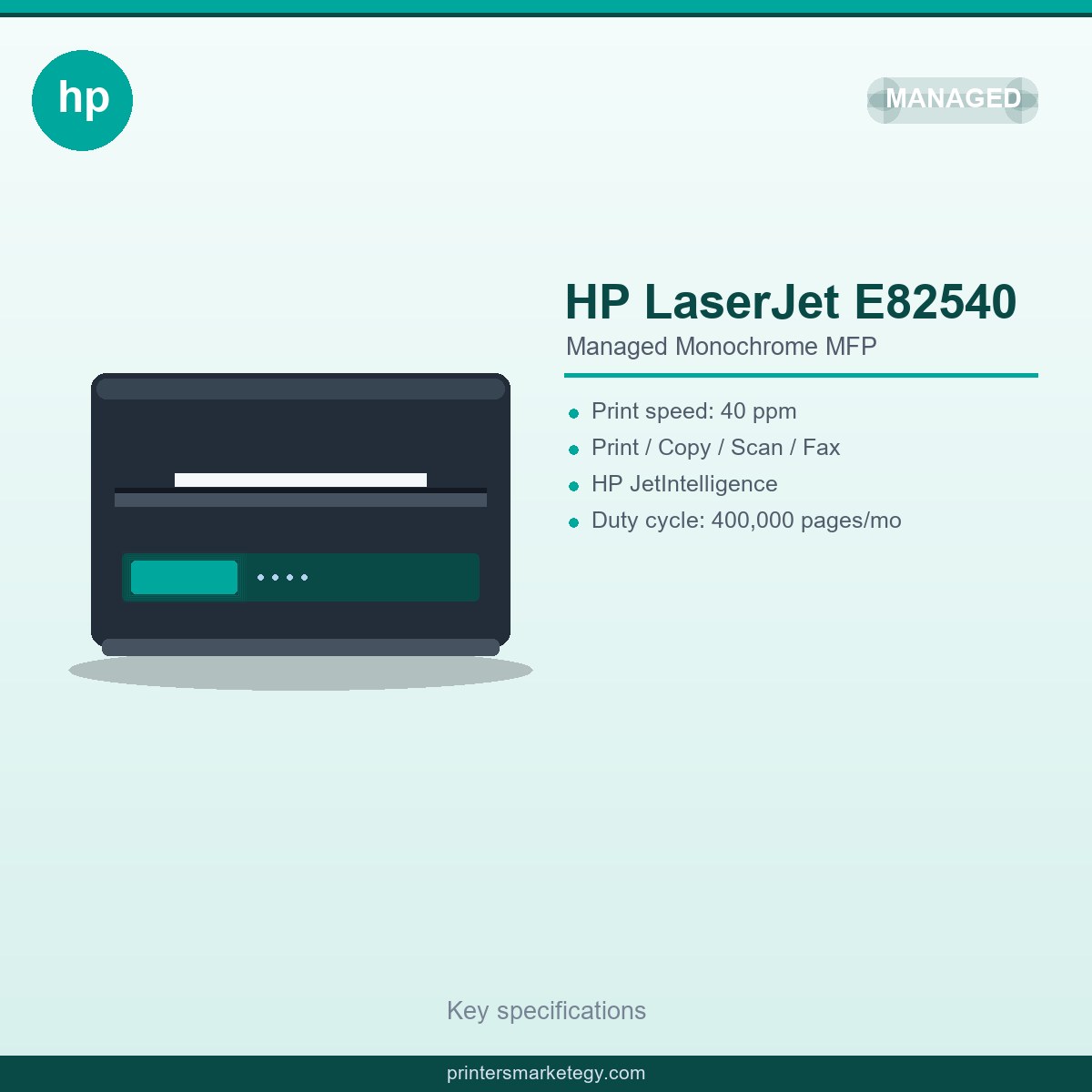 HP LaserJet E82540 الصورة 4